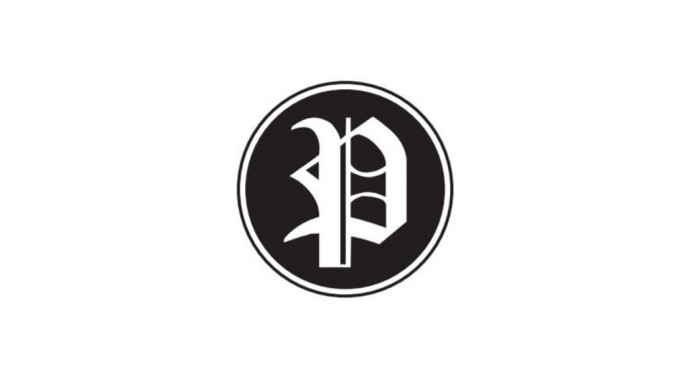 Logo A gothic capital “P” in white stands on a black circle. The logo is centered on a white background.